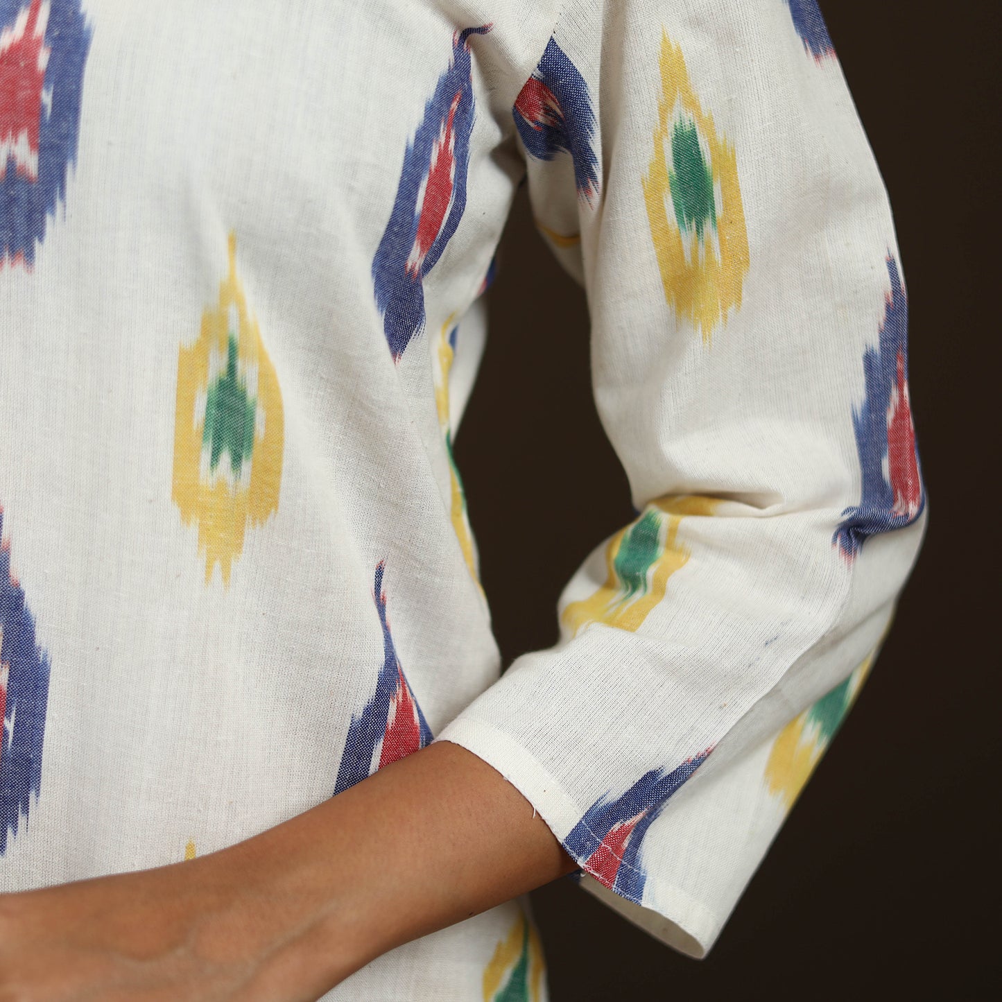 Pochampally Ikat Cotton Straight Long Kurta for Women 37