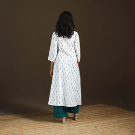 Pochampally Ikat Cotton A-Line Long Kurta for Women 02