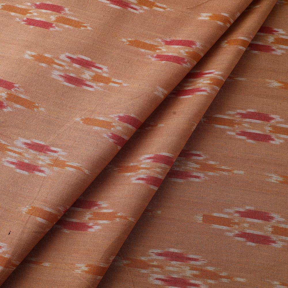 Brown - Pure Cotton Pochampally Ikat Fabric 16