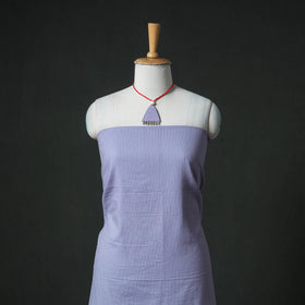Plain Running Stitch Cotton Unstitched Dress Material: Kurta & Dupatta with Jewellery 27