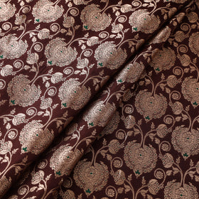 Pure Handwoven Katan Silk Meena Zari Jaal Brocade Banarasi Fabric 02