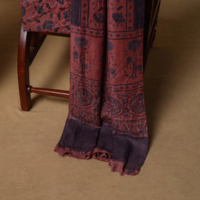 Woolen Ajrakh Hand Block Print Unstitched Dress Material: Kurta, Bottom with Dupatta 48