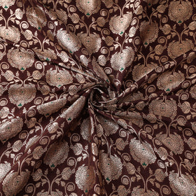 Pure Handwoven Katan Silk Meena Zari Jaal Brocade Banarasi Fabric 02
