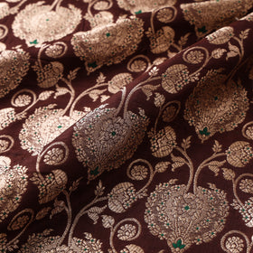 Pure Handwoven Katan Silk Meena Zari Jaal Brocade Banarasi Fabric 02