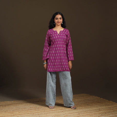 Pochampally Ikat Cotton Short Kurta for Women 62