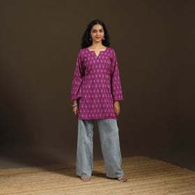 Pochampally Ikat Cotton Short Kurta for Women 62