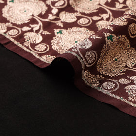 Pure Handwoven Katan Silk Meena Zari Jaal Brocade Banarasi Fabric 02