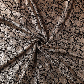 Pure Handwoven Katan Silk Meena Zari Jaal Brocade Banarasi Fabric 01