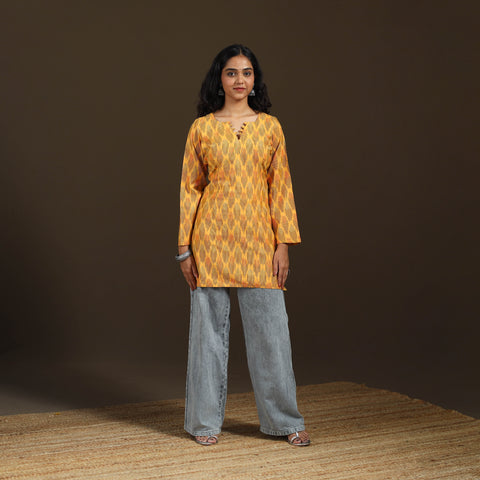 Pochampally Ikat Cotton Short Kurta for Women 61