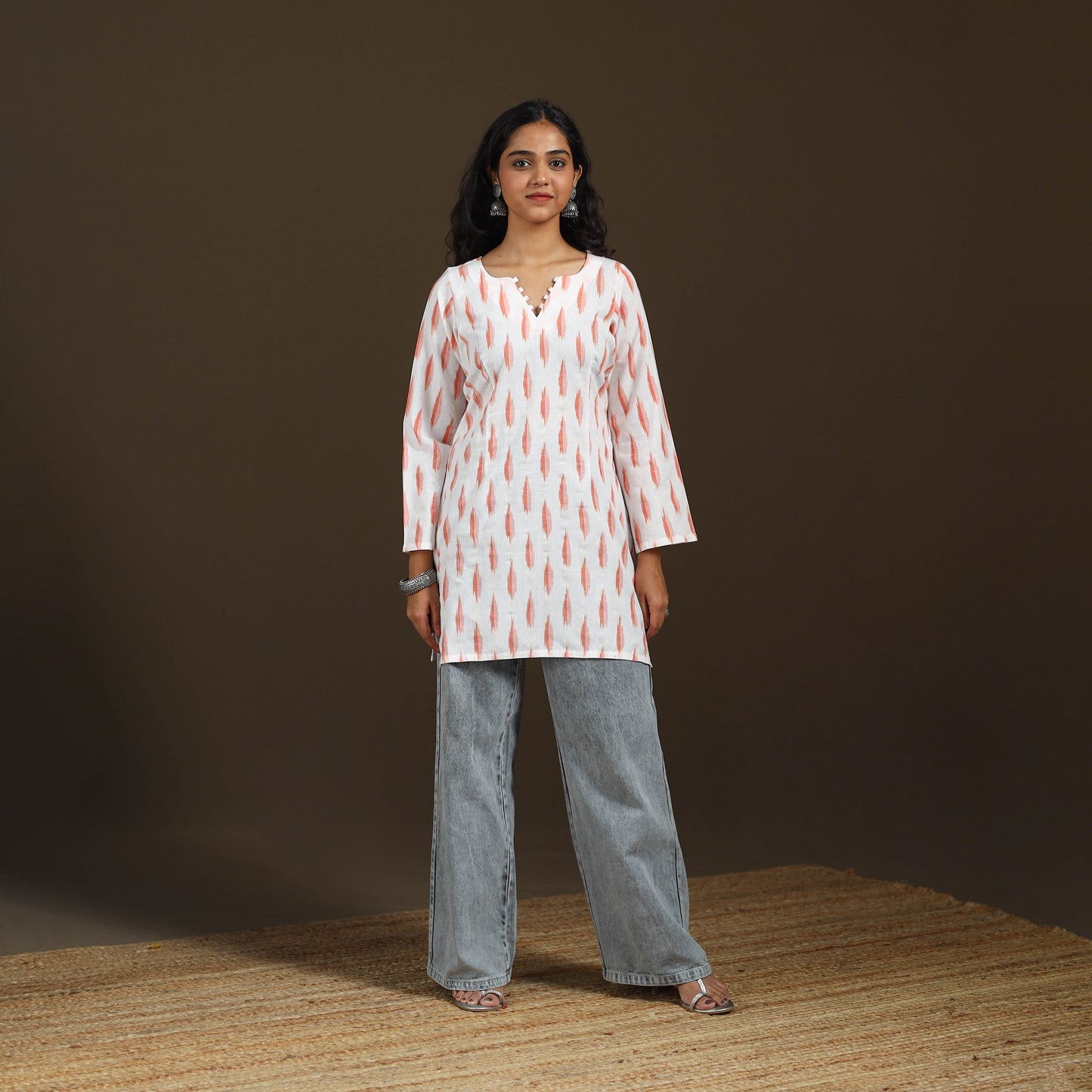 Pochampally Ikat Cotton Short Kurta for Women 63