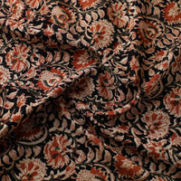 Multicolor - Block Print Cotton Pedana Kalamkari Fabric 02