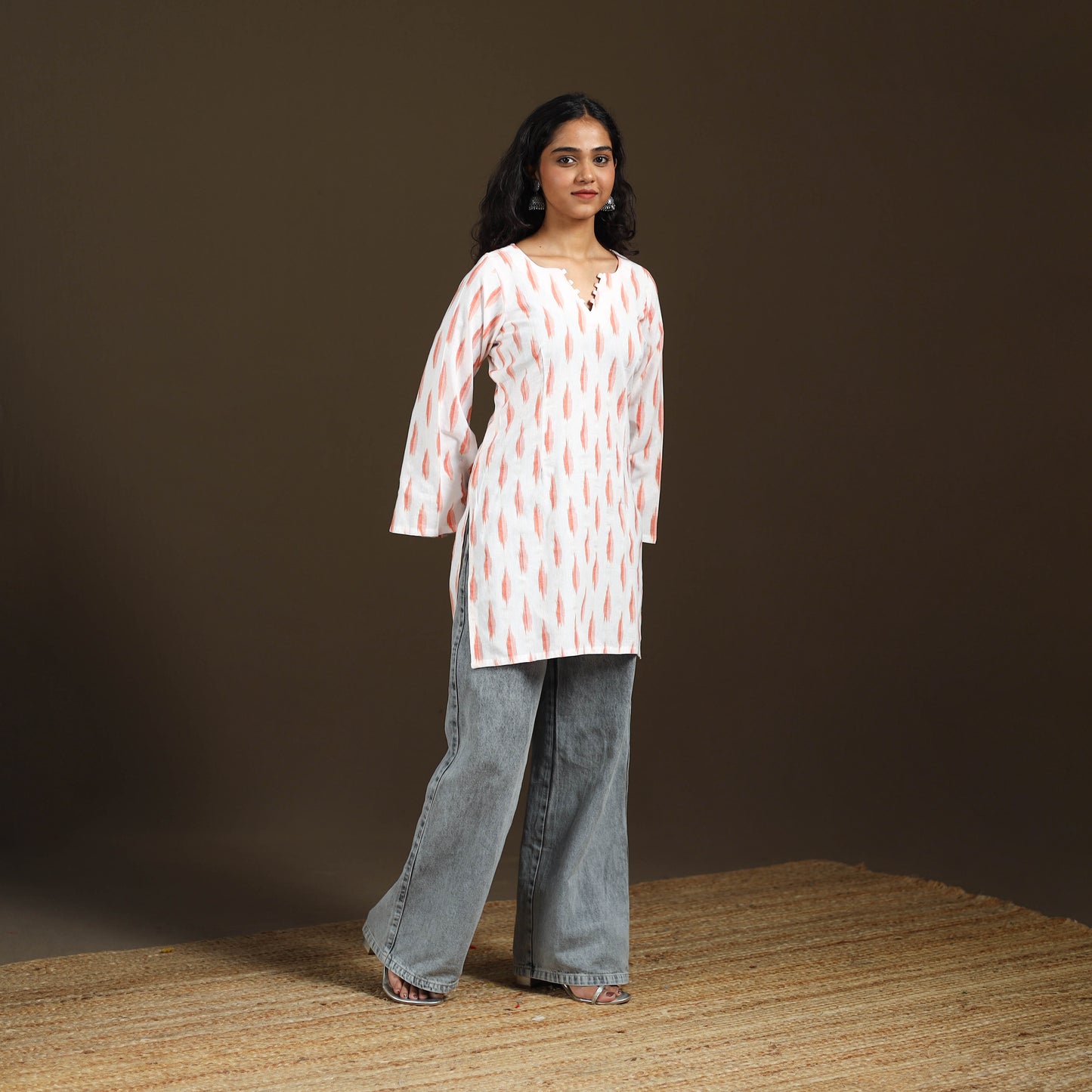 Pochampally Ikat Cotton Short Kurta for Women 63