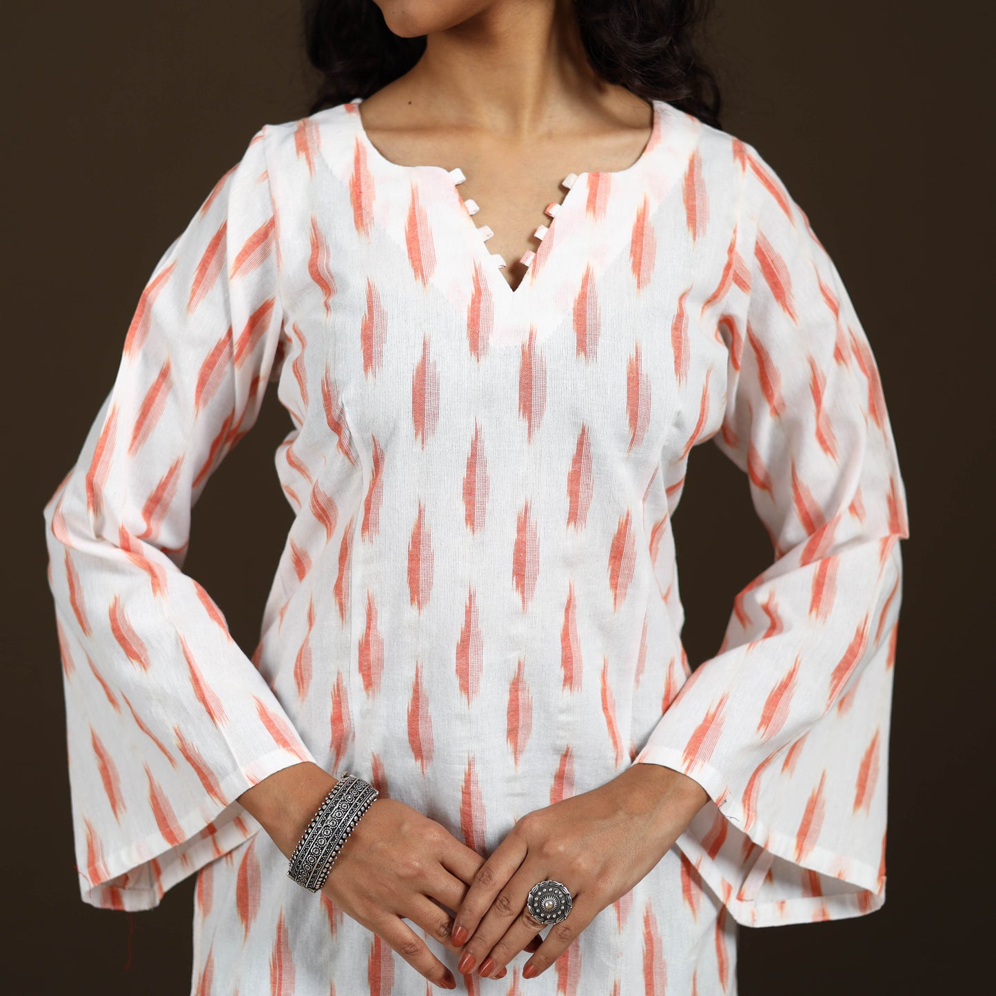 Pochampally Ikat Cotton Short Kurta for Women 63