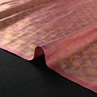 Pink - Tissue Zari Jaal Cutwork Banarasi Silk Fabric 15