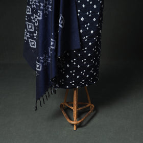 Bandhani Cotton Unstitched Dress Material: Kurta & Dupatta with Earrings 30