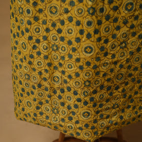 Woolen Ajrakh Hand Block Print Unstitched Dress Material: Kurta with Dupatta 52