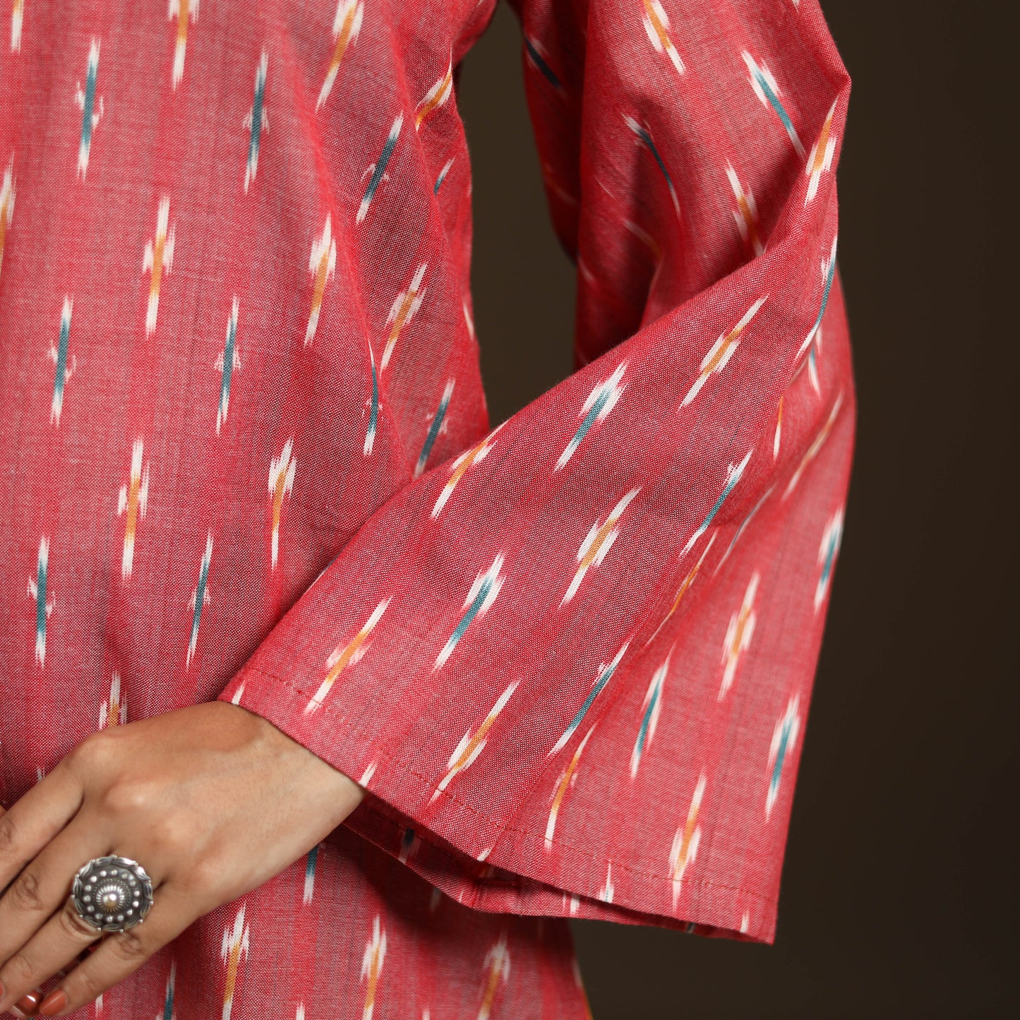 Pochampally Ikat Cotton Short Kurta for Women 56