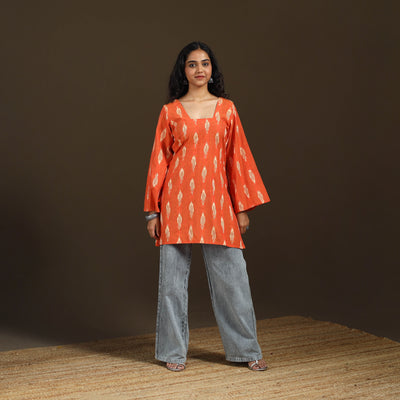 Pochampally Ikat Cotton Short Kurta for Women 53