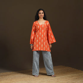Pochampally Ikat Cotton Short Kurta for Women 53