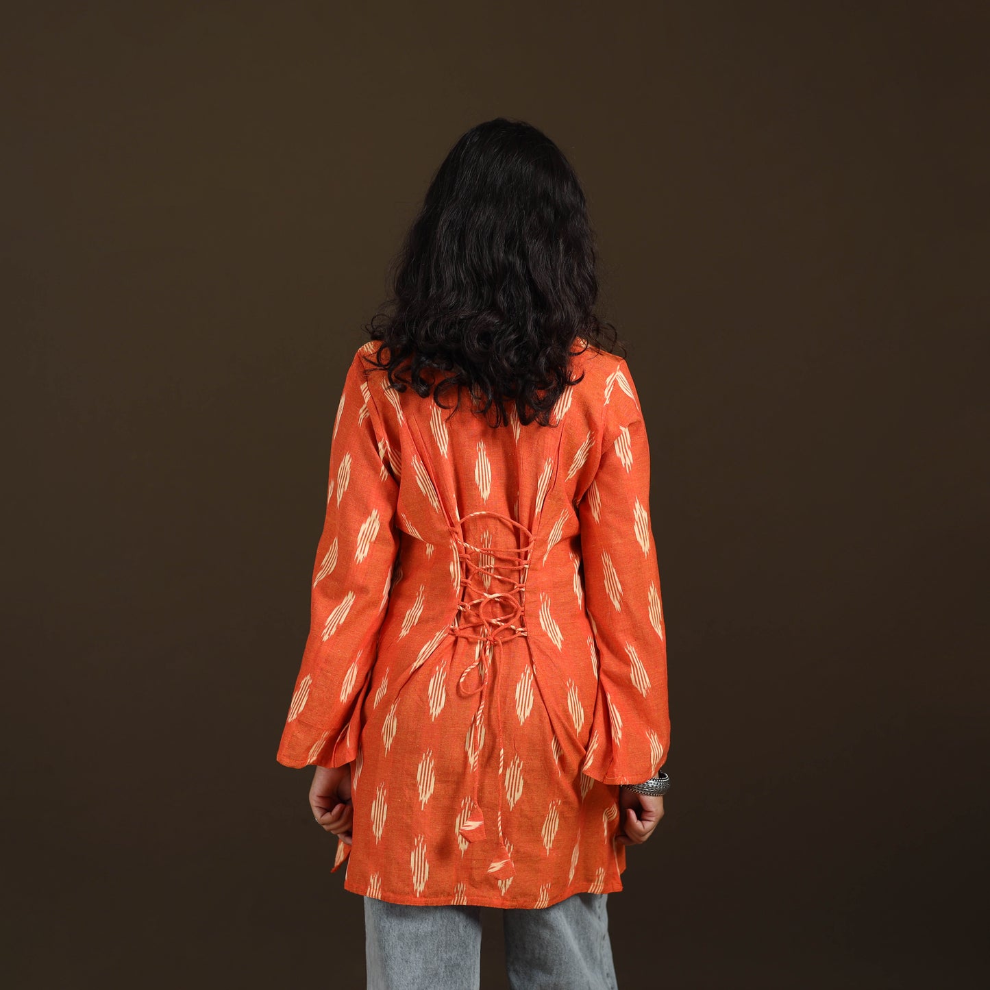 Pochampally Ikat Cotton Short Kurta for Women 53