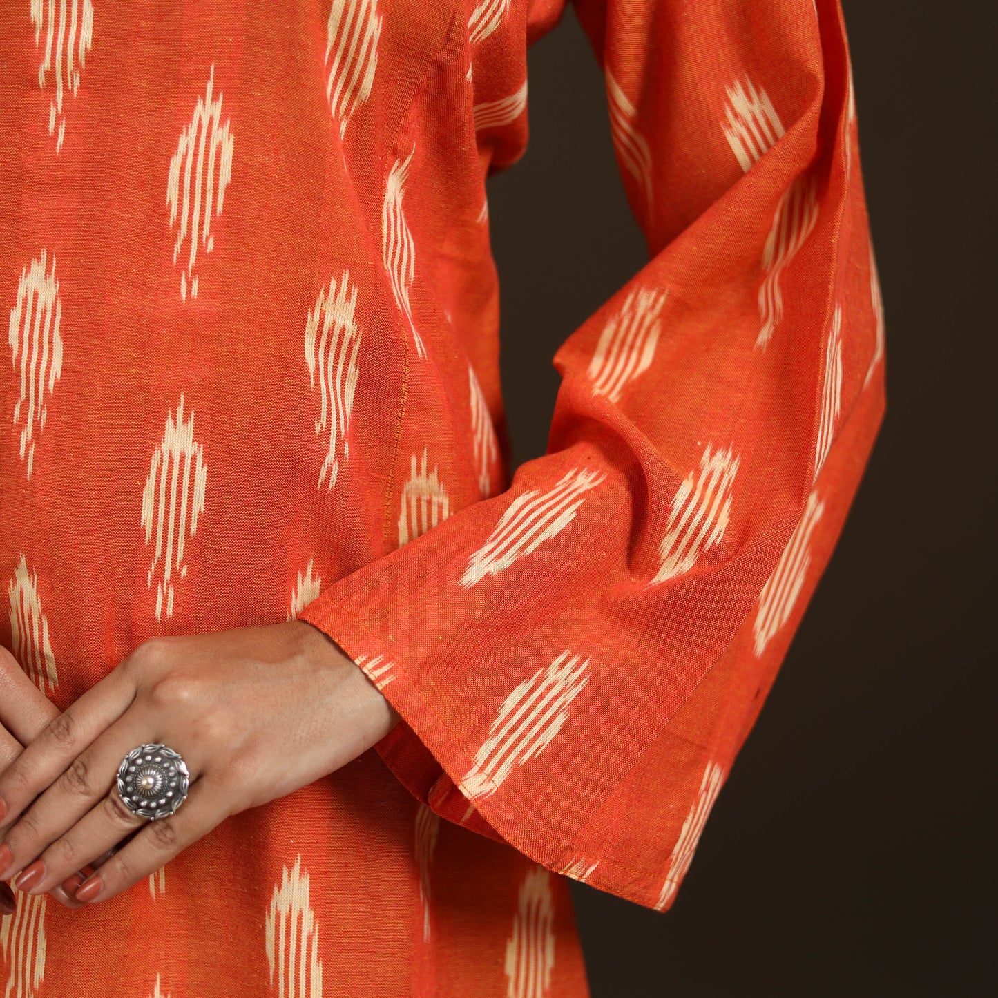 Pochampally Ikat Cotton Short Kurta for Women 53