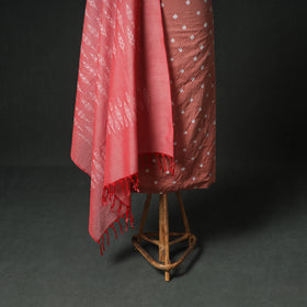 Bandhani Cotton Unstitched Dress Material: Kurta & Dupatta with Earrings 33