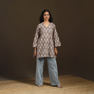 Pochampally Ikat Cotton Short Kurta for Women 54