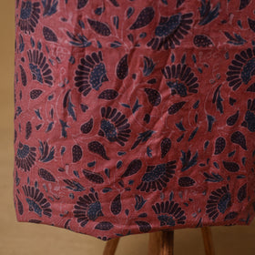 Woolen Ajrakh Hand Block Print Unstitched Dress Material: Kurta with Dupatta 54
