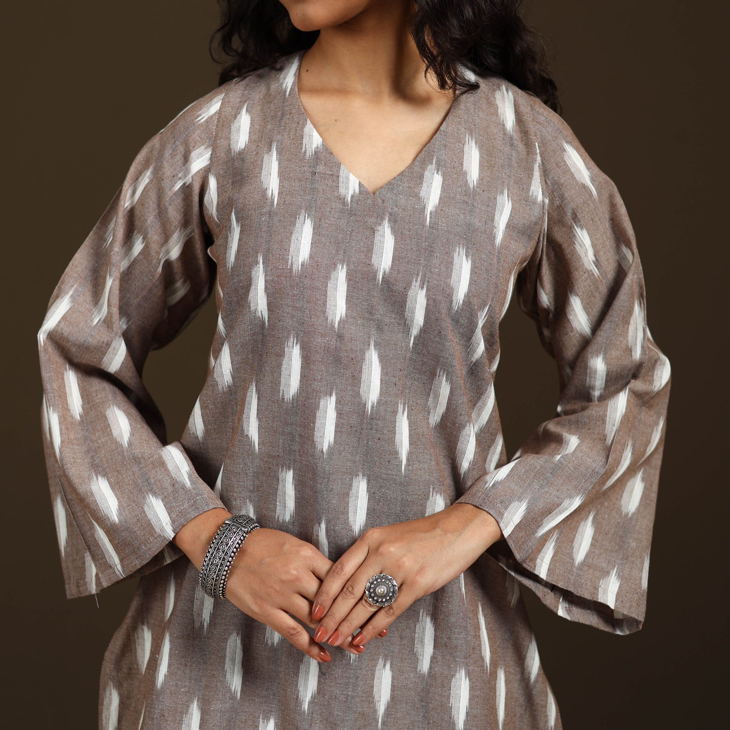 Pochampally Ikat Cotton Short Kurta for Women 54