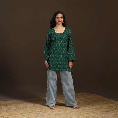 Pochampally Ikat Cotton Short Kurta for Women 51
