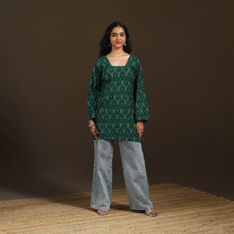 Pochampally Ikat Cotton Short Kurta for Women 51