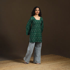 Pochampally Ikat Cotton Short Kurta for Women 51