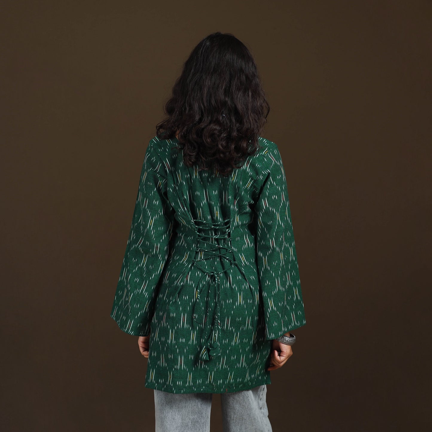 Pochampally Ikat Cotton Short Kurta for Women 51