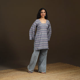 Pochampally Ikat Cotton Short Kurta for Women 50