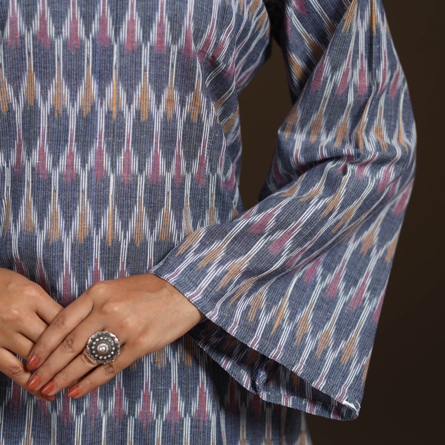 Pochampally Ikat Cotton Short Kurta for Women 50