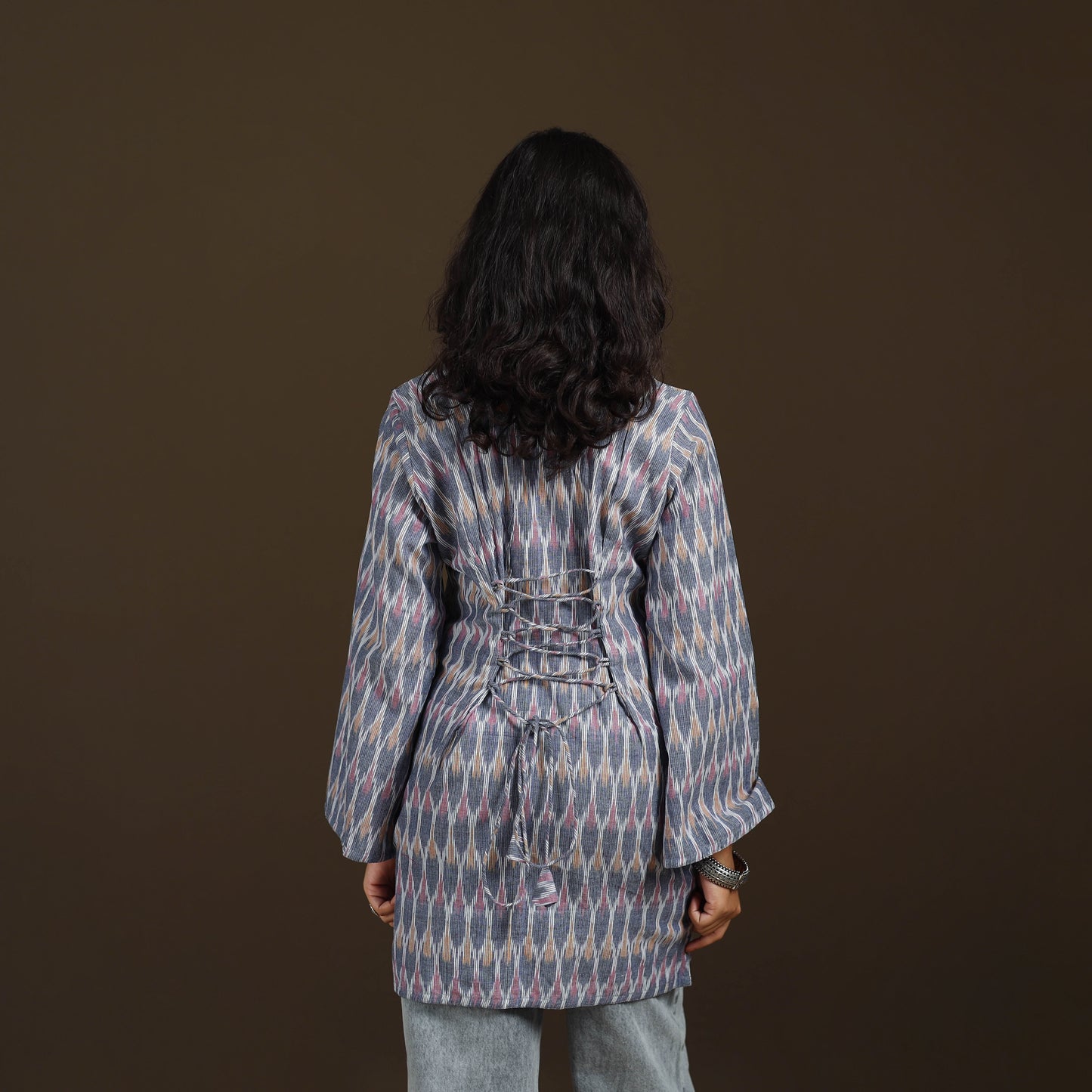 Pochampally Ikat Cotton Short Kurta for Women 50