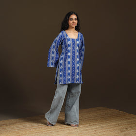 Pochampally Ikat Cotton Short Kurta for Women 49