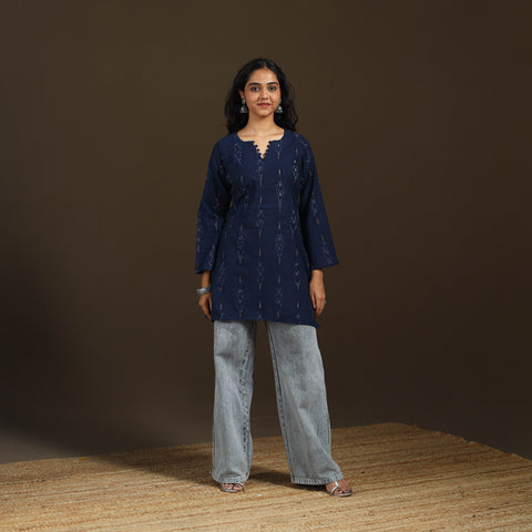 Pochampally Ikat Cotton Short Kurta for Women 59