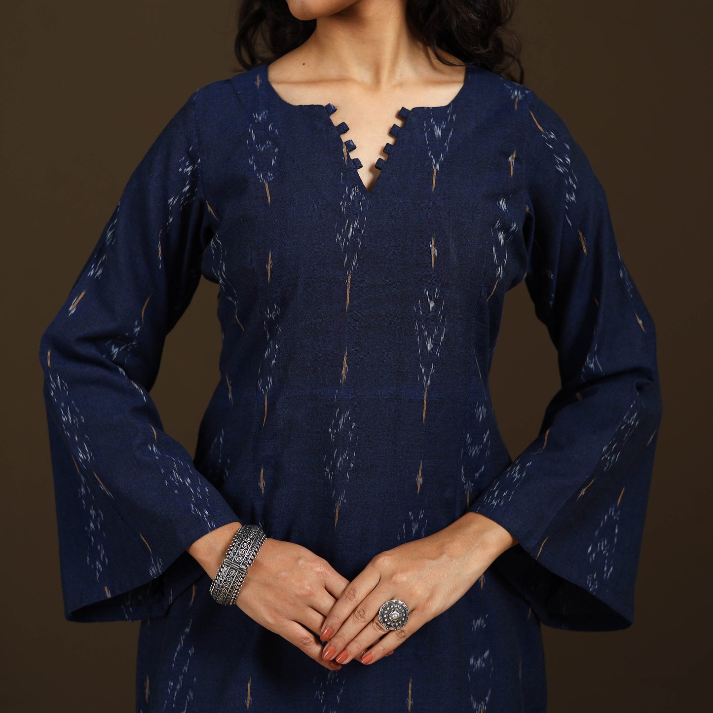 Pochampally Ikat Cotton Short Kurta for Women 59