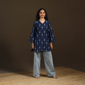 Pochampally Ikat Cotton Short Kurta for Women 57