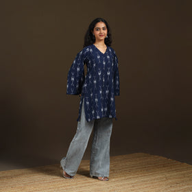 Pochampally Ikat Cotton Short Kurta for Women 57
