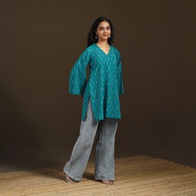 Pochampally Ikat Cotton Short Kurta for Women 55