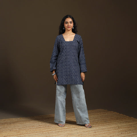 Pochampally Ikat Cotton Short Kurta for Women 52