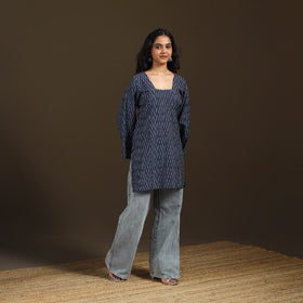 Pochampally Ikat Cotton Short Kurta for Women 52