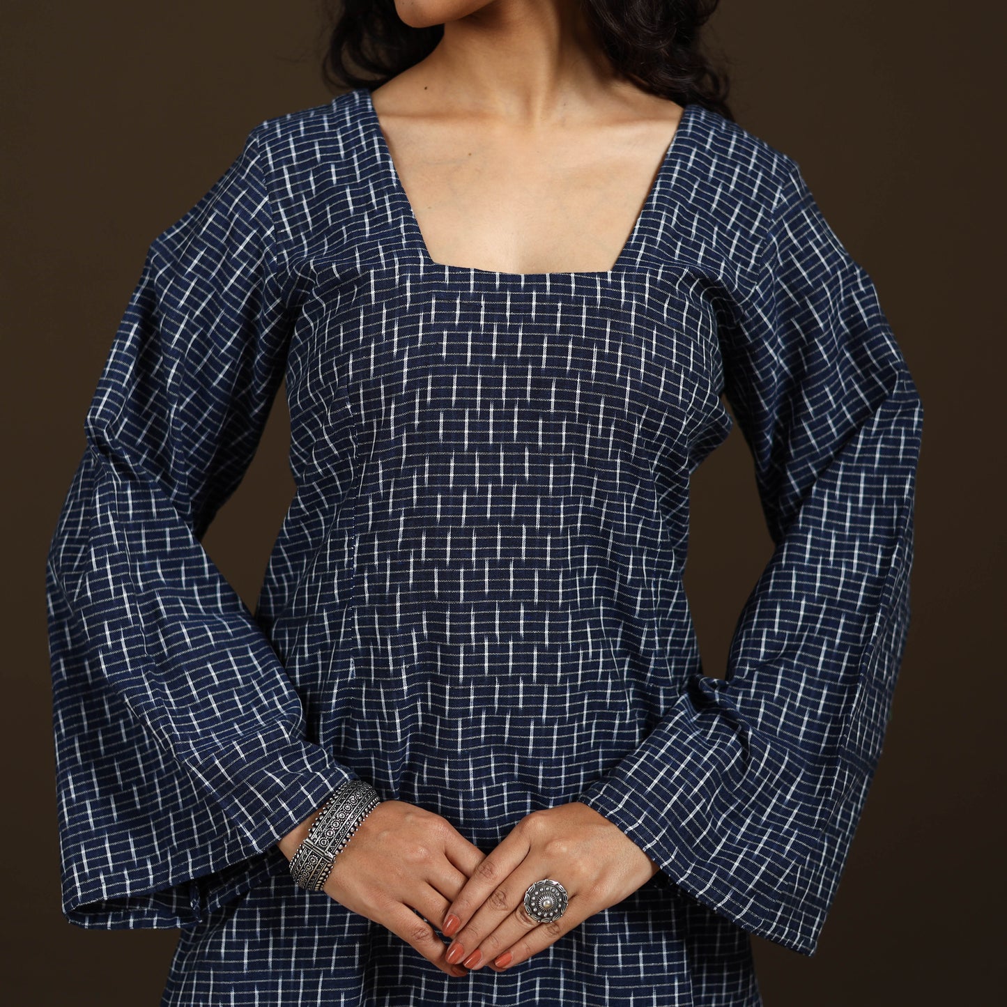 Pochampally Ikat Cotton Short Kurta for Women 52