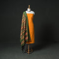 Bandhani Cotton Unstitched Dress Material: Kurta & Dupatta with Earrings 39