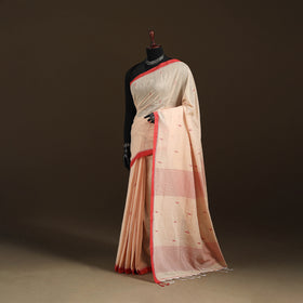 Phulia Jamdani Pure Handloom Cotton Saree with Tassels (Count 84/40) 03
