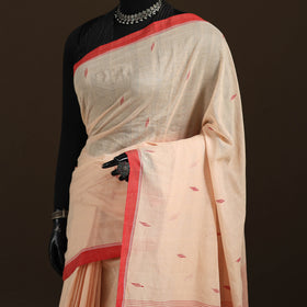 Phulia Jamdani Pure Handloom Cotton Saree with Tassels (Count 84/40) 03