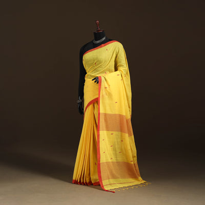 Phulia Jamdani Pure Handloom Cotton Saree with Tassels (Count 84/40) 01