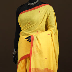 Phulia Jamdani Pure Handloom Cotton Saree with Tassels (Count 84/40) 01
